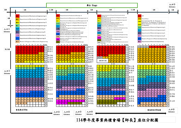 2026 Teacher's Seat Map of Venue for Graduation Ceremony(Open new window/png file)Image